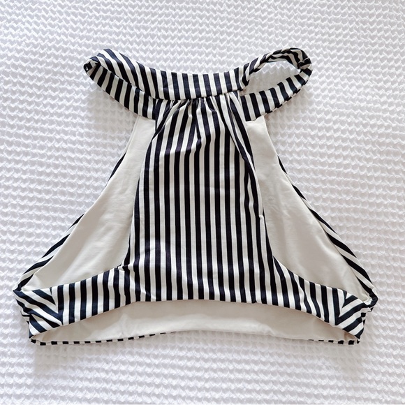 NEW♥️ BOYS + ARROWS 1942 FAY THE FUGITIVE HIGH NECK BIKINI TOP sz M SURF STRIPES - Picture 6 of 7